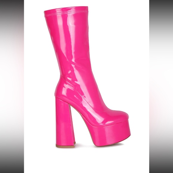 London Rag Vinkele Women's Platform Boots - Picture 2 of 5